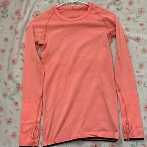Salmon Lululemon swiftly tech long sleeve!